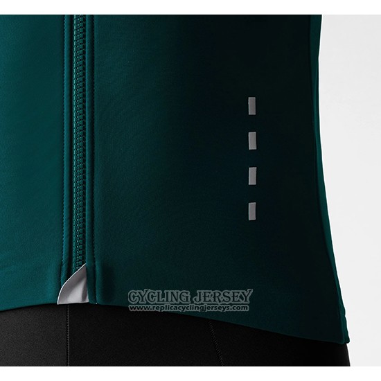 2019 Cycling Jersey La Passione Green White Long Sleeve And Bib Tight